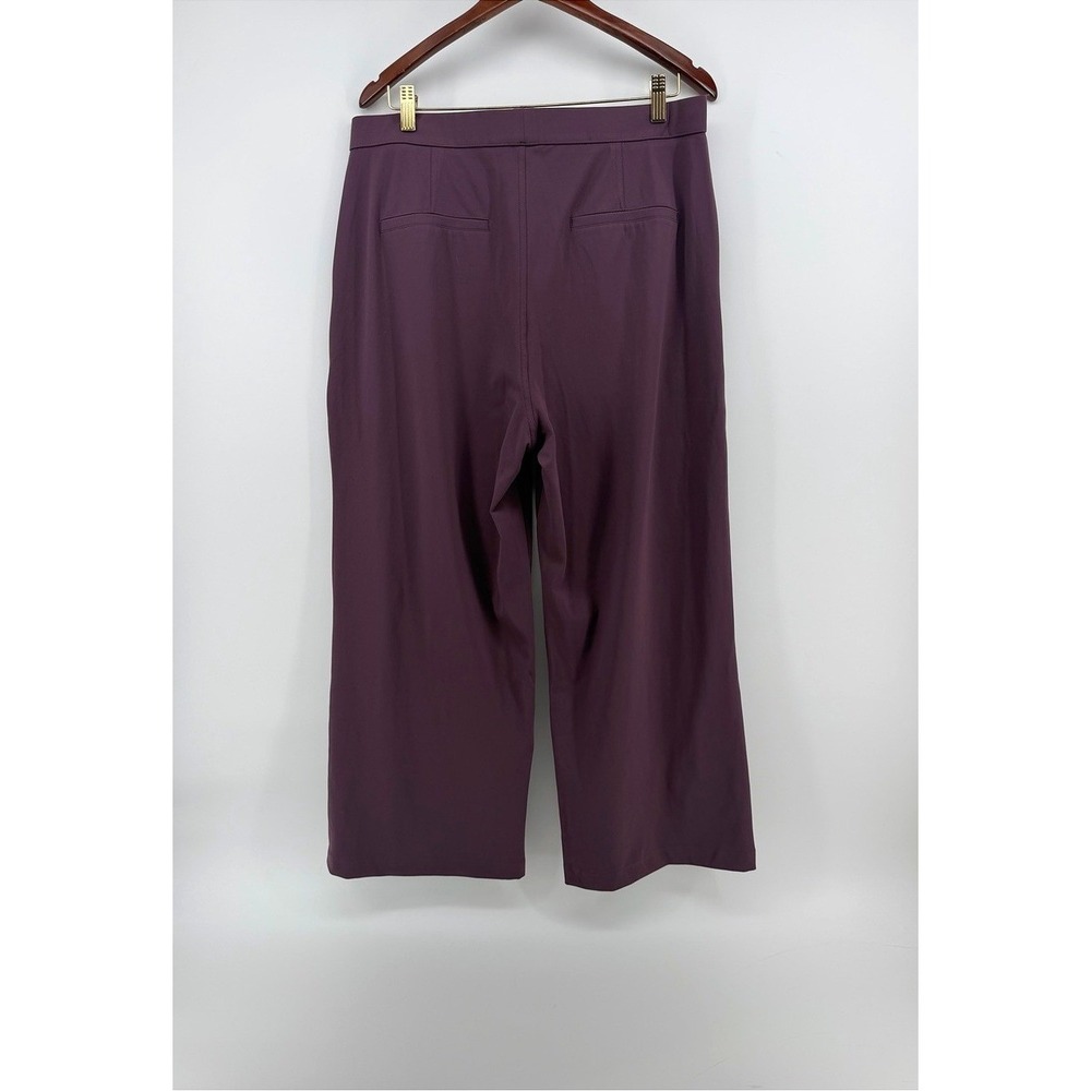 Halara XL Petite Plum Purple High Waisted Wide Leg Pleated Trousers NWT - Picture 7 of 7
